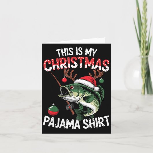 This Is My Christmas Pajama B Fish Santa Hat Toddl Karte (Vorderseite)