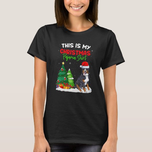This Is My Christmas Pajama Bernese Mountain Owne T-Shirt (Vorderseite)