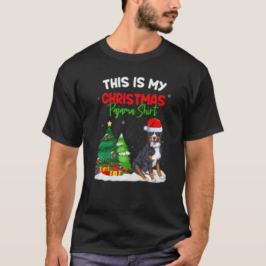 This Is My Christmas Pajama  Bernese Mountain Owne T-Shirt (Vorderseite)
