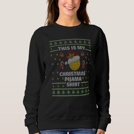 This Is My Christmas Pajama  Bitcoin Santa Hat Sweatshirt (Vorderseite)