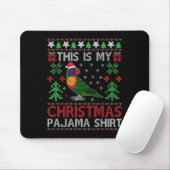 This Is My Christmas Pajama Costume Rainbow Lorike Mousepad (Mit Mouse)