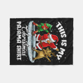 This Is My Christmas Pajama Dabbing Santa Elf Paja Fleecedecke (Vorderseite (Horizontal))