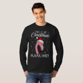 This Is My Christmas Pajama Flamingo Santa Christm T-Shirt (Vorne ganz)