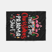 This Is My Christmas Pajama Flamingos Holiday Fun Fleecedecke (Vorderseite (Horizontal))