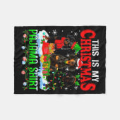 This Is My Christmas Pajama Funny Dachshund Dog Lo Fleecedecke (Vorderseite (Horizontal))