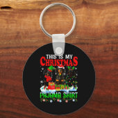 This Is My Christmas Pajama Funny Dachshund Dog Lo Schlüsselanhänger (Vorderseite)