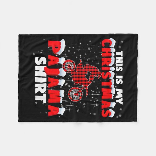 This Is My Christmas Pajama Funny Dirt Bike Motocr Fleecedecke (Vorderseite (Horizontal))