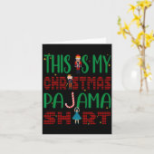 This Is My Christmas Pajama Funny Family Matching Karte (Gelbe Blume)