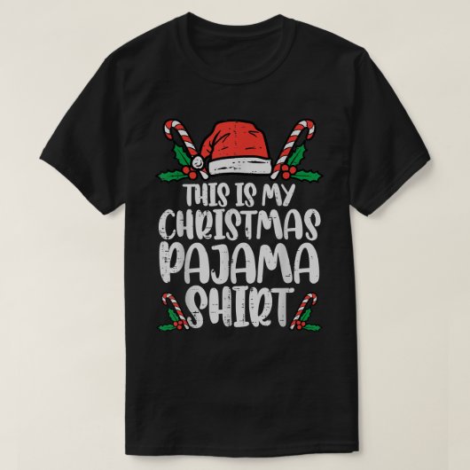 This Is My Christmas Pajama Funny Xmas PJs Men Wo T-Shirt (Design vorne)