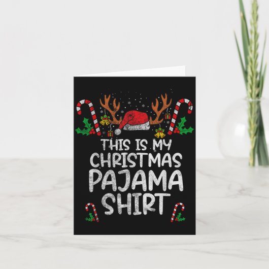 This Is My Christmas Pajama Funny Xmas Pjs Men Wom Karte (Vorderseite)