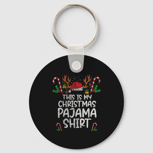 This Is My Christmas Pajama Funny Xmas Pjs Men Wom Schlüsselanhänger (Vorderseite)
