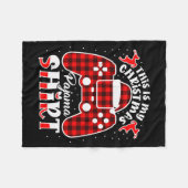 This Is My Christmas Pajama Gamer Shirt Christmas Fleecedecke (Vorderseite (Horizontal))