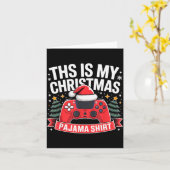 This Is My Christmas Pajama Gamer Video Game Boys Karte (Gelbe Blume)