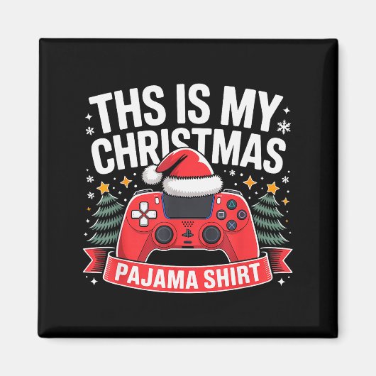 This Is My Christmas Pajama Gamer Video Game Boys Magnet (Vorne)