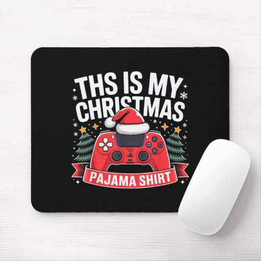 This Is My Christmas Pajama Gamer Video Game Boys  Mousepad (Mit Mouse)