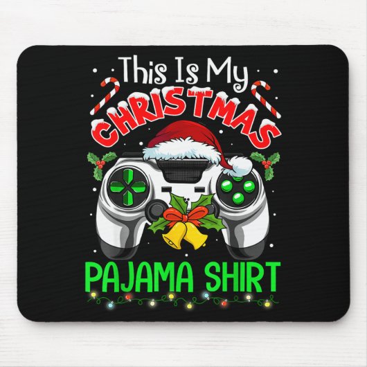 This Is My Christmas Pajama Gamer Video Game Boys Mousepad (Vorne)