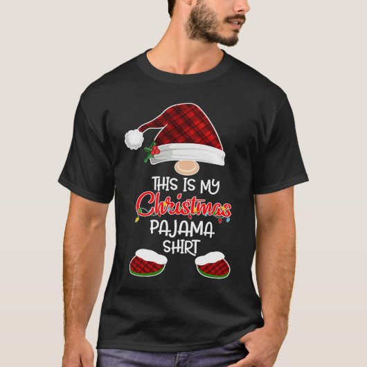 This Is My Christmas Pajama  Gnome Christmas Red P T-Shirt (Vorderseite)