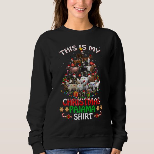 This Is My Christmas Pajama     Goats Tree   Holid Sweatshirt (Vorderseite)