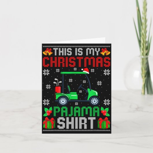 This Is My Christmas Pajama Golf Cart Xmas Srt Gol Karte (Vorderseite)