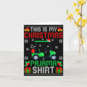 This Is My Christmas Pajama Golf Cart Xmas Srt Gol Karte (Gelbe Blume)