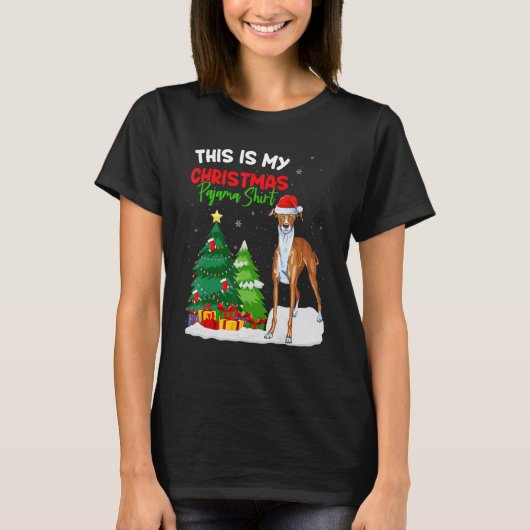 This Is My Christmas Pajama  Greyhound Dog Owner T-Shirt (Vorderseite)