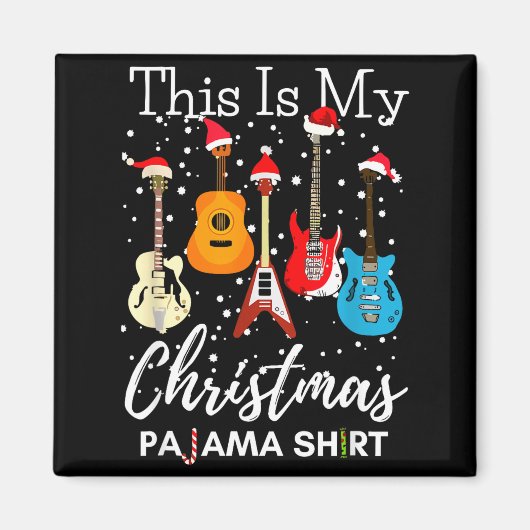 This Is My Christmas Pajama Guitar Guitarist Music Magnet (Vorne)