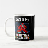This Is My Christmas Pajama Hockey Goalie Santa Sr Kaffeetasse (Links)
