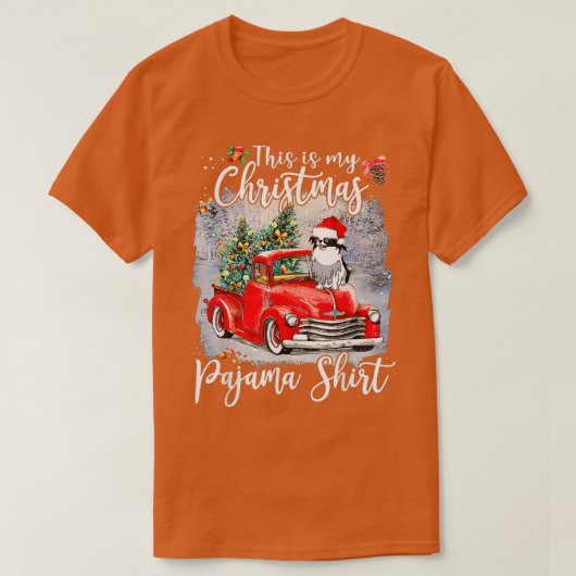 This Is My Christmas Pajama Japanese Chin Xmas Dog T-Shirt (Design vorne)