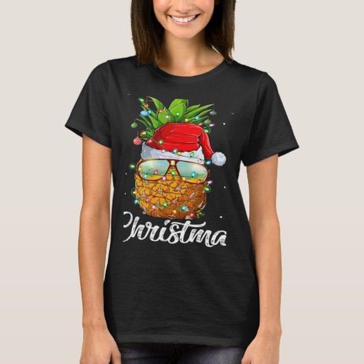 This Is My Christmas Pajama  Lighting Pineapple Xm T-Shirt (Vorderseite)