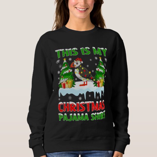 This Is My Christmas Pajama  Puffin Christmas 1 Sweatshirt (Vorderseite)