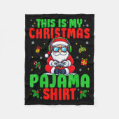 This Is My Christmas Pajama Santa Claus Video Game Fleecedecke (Vorderseite)