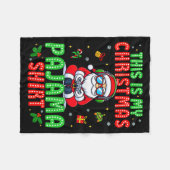 This Is My Christmas Pajama Santa Claus Video Game Fleecedecke (Vorderseite (Horizontal))