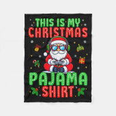 This Is My Christmas Pajama Santa Claus Video Game Fleecedecke (Vorderseite)