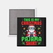 This Is My Christmas Pajama Santa Claus Video Game Magnet (Vorderseite/Rückseite)