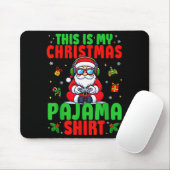 This Is My Christmas Pajama Santa Claus Video Game Mousepad (Mit Mouse)