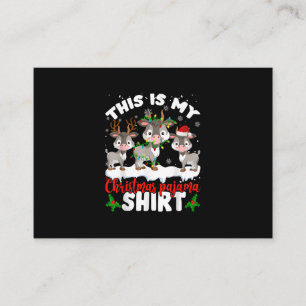 This Is My Christmas Pajama Santa Goat Lover Gift Visitenkarte