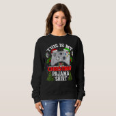This is My Christmas Pajama Santa Hat Gamer Video Sweatshirt (Vorne ganz)
