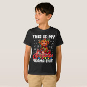 This Is My Christmas Pajama Santa Highland Cow Chr T-Shirt (Vorne ganz)