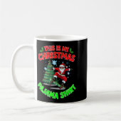 This Is My Christmas Pajama Santa Playing Skateboa Kaffeetasse (Links)