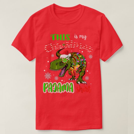 This Is My Christmas Pajama Santa TRe Xmas Light F T-Shirt (Design vorne)