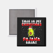 This Is My Christmas Pajama Shirt Avocado Dabbing  Magnet (Vorderseite/Rückseite)