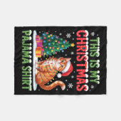 This Is My Christmas Pajama Shirt Cat Lovers Holid Fleecedecke (Vorderseite (Horizontal))