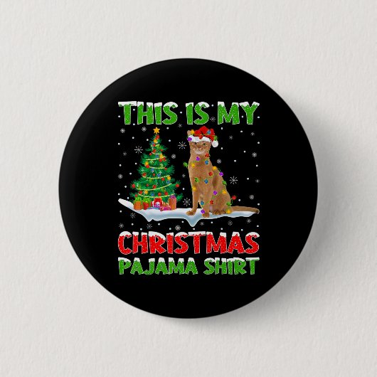 This Is My Christmas Pajama Shirt Christmas  Button (Vorderseite)