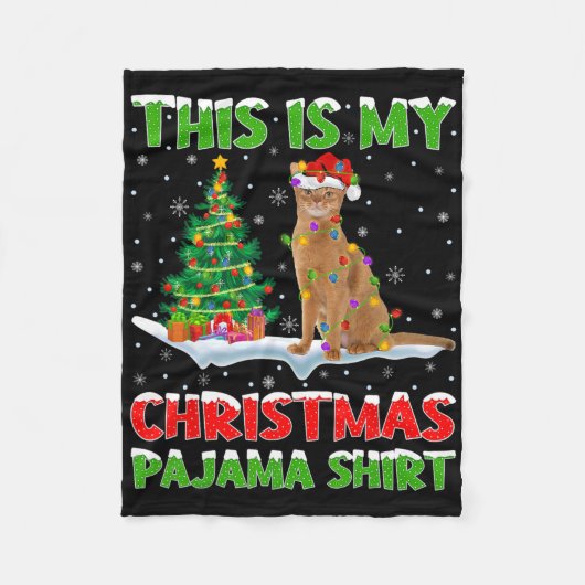This Is My Christmas Pajama Shirt Christmas Fleecedecke (Vorderseite)