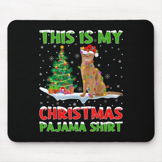 This Is My Christmas Pajama Shirt Christmas  Mousepad (Vorne)