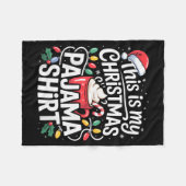 This Is My Christmas Pajama Shirt Cocoa Mug Santa Fleecedecke (Vorderseite (Horizontal))