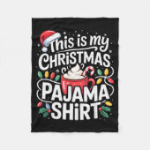 This Is My Christmas Pajama Shirt Cocoa Mug Santa Fleecedecke (Vorderseite)