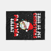 This Is My Christmas Pajama Shirt Cricket Player P Fleecedecke (Vorderseite (Horizontal))