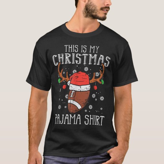 This Is My Christmas Pajama Shirt Football Xmas Sr (Vorderseite)