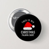 This Is My Christmas Pajama Shirt Funny Christmas  Button (Vorne & Hinten)